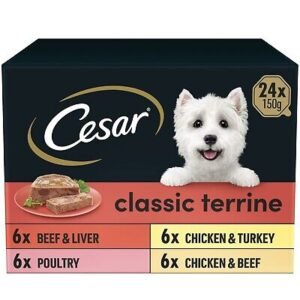 24 x 150g Cesar Classics Adult Wet Dog Food Trays - Mixed Loaf Selection