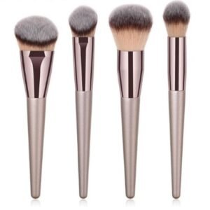 Wooden handle champagne gold makeup brush foundation brush beauty makeup kit